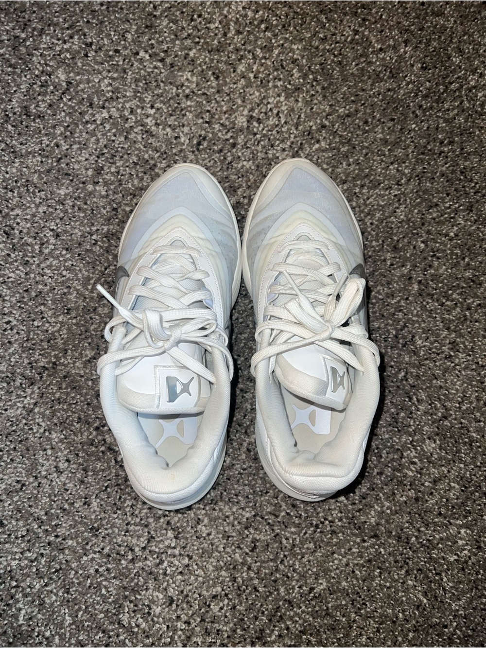 Nike White and Black Running Sneakers